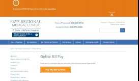 
							         Online Bill Pay | Frye Regional Medical Center								  
							    