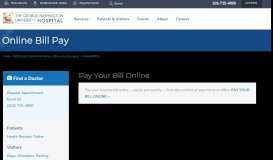 
							         Online Bill Pay | George Washington University Hospital								  
							    