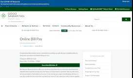 
							         Online Bill Pay | Good Samaritan Hospital								  
							    