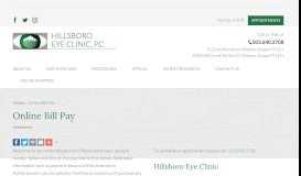 
							         Online Bill Pay | Hillsboro OR | Beaverton OR - Hillsboro Eye Clinic								  
							    