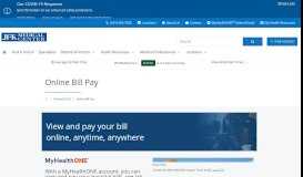 
							         Online Bill Pay | JFK Medical Center | Atlantis, FL								  
							    