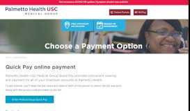 
							         Online Bill Pay - Palmetto Health-USC Medical Group								  
							    