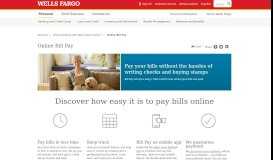 
							         Online Bill Pay - Pay Bills Online - Wells Fargo								  
							    