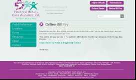 
							         Online Bill Pay - Pediatric Health Care Alliance								  
							    