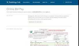 
							         Online Bill Pay - Radiology Ltd.								  
							    