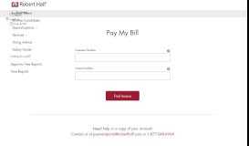 
							         Online Bill Pay | Robert Half								  
							    