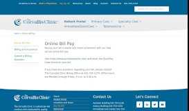 
							         Online Bill Pay - The Corvallis Clinic								  
							    