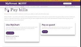 
							         Online Bill Pay using MyChart at Novant Health - MyNovant								  
							    