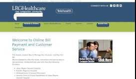 
							         Online Bill Payment - LRGHealthcare								  
							    
