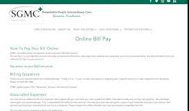 
							         Online Bill Payment - South Georgia Medical Center								  
							    