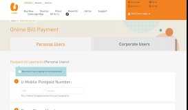 
							         Online Bill Payment | U Mobile								  
							    