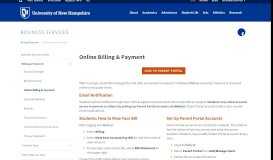 
							         Online Billing & Payment | University of New Hampshire								  
							    