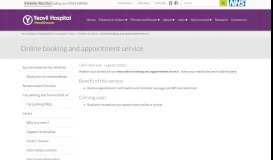 
							         Online booking and appointment service - Yeovil District Hospital NHS ...								  
							    