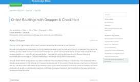 
							         Online Bookings with Groupon and Checkfront - Checkfront								  
							    