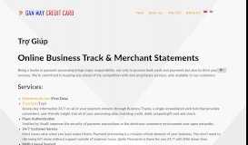 
							         Online Business Track & Merchant Statements								  
							    