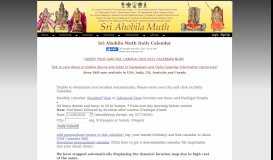 
							         Online Calendar - Welcome to Sri Ahobila Muth Portal								  
							    