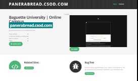
							         Online Campus: panerabread.csod.com Baguette University								  
							    