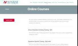 
							         Online Caregiver Training Courses | Sunrise Services								  
							    