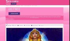 
							         Online Casino & Slots | Pink Casino | £10 FREE No Deposit								  
							    
