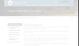 
							         Online Certification Test Portal								  
							    