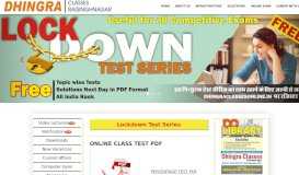 
							         ONLINE CLASS TEST PDF - Dhingra Classes Raisinghnagar								  
							    