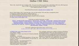 
							         Online CME Sites								  
							    