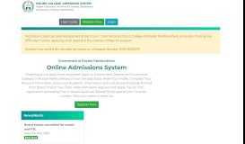 
							         Online College Admission System, Government of Khyber Pakhtunkhwa								  
							    