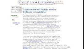
							         Online Colleges in Louisiana - State & Local Government								  
							    