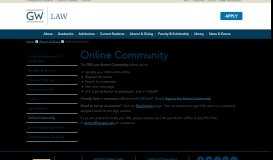 
							         Online Community | GW Law | The George Washington University								  
							    