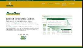 
							         Online Course Login - Mercer County Community College								  
							    