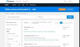 
							         Online course portal project download Jobs, Employment | Freelancer								  
							    