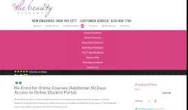 
							         Online Course Re-Enrolment | The Beauty Academy								  
							    