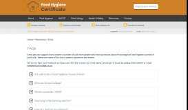 
							         Online Courses & Training FAQs | Food Hygiene Certificate								  
							    