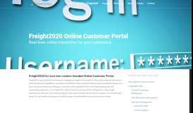 
							         Online Customer Portal - Transport Software - Freight2020 TMS								  
							    