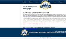 
							         Online Data Confirmation - Placentia-Yorba Linda Unified School District								  
							    