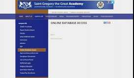 
							         Online Database Access | St. Gregory the Great Academy | Hamilton ...								  
							    