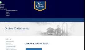 
							         Online Databases - Welcome to Yuba College								  
							    