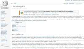 
							         Online degree - Wikipedia								  
							    