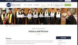 
							         Online Degrees - About California Coast University								  
							    