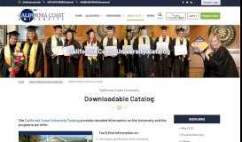 
							         Online Degrees - California Coast University Catalog								  
							    