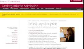 
							         Online Deposit Option - Fordham University								  
							    