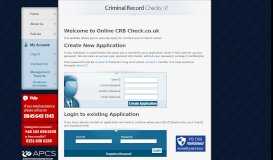 
							         Online Disclosure Checks - User Login								  
							    