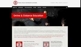 
							         Online & Distance Education | Texas Tech University System								  
							    