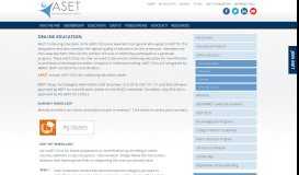 
							         Online Education - ASET - The Neurodiagnostic Society								  
							    