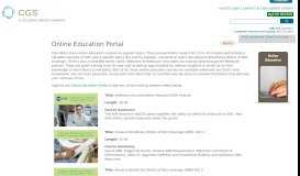 
							         Online Education Portal - CGS Medicare								  
							    