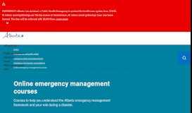 
							         Online emergency management courses | Alberta.ca								  
							    