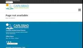 
							         Online Enrollment & Registration - Carlsbad Unified School District								  
							    