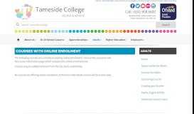 
							         Online Enrolment at Tameside College								  
							    