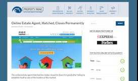 
							         Online Estate Agent, Hatched, Closes Permanently | Property Road								  
							    
