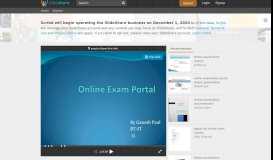 
							         Online Exam Portal for Campus - SlideShare								  
							    